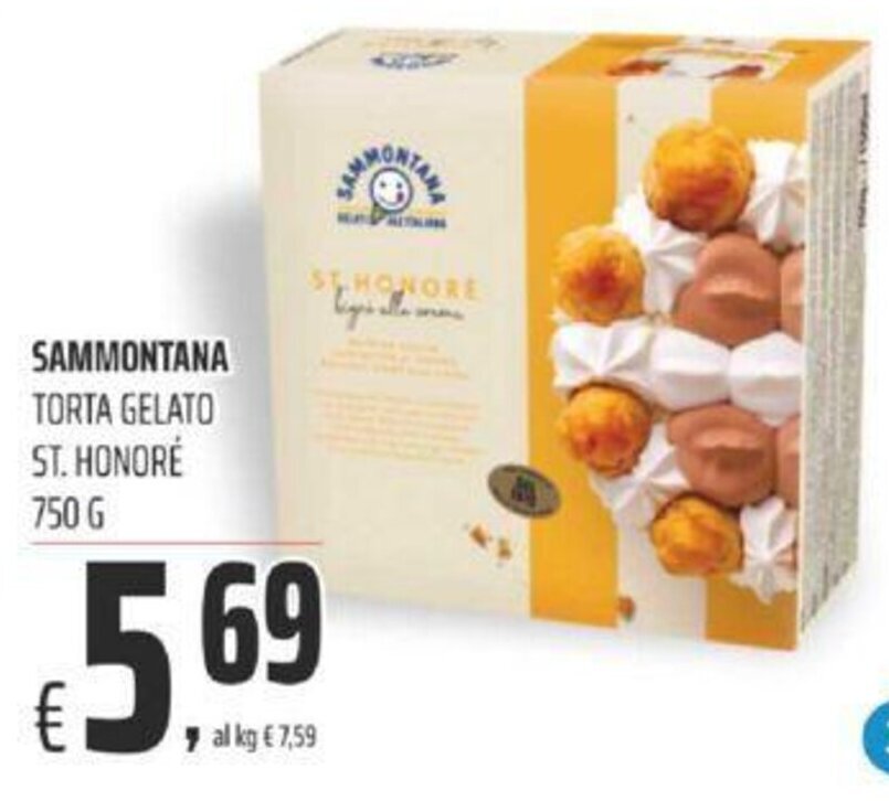 Sammontana Torta Gelato St. Honoré 750 g offerta di Alter Discount