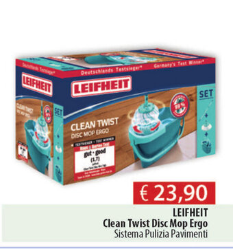 Acqua & Sapone Leifheit Clean Twist Disc Mop Ergo offerta