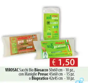 Acqua & Sapone Virosac Biosacco 50x60cm 10pz, Prosac 45x60cm 15pz o Biopratico 42x45cm 10pz offerta