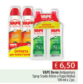 Acqua & Sapone Vape Derm Antipuntura Spray Scudo Attivo o Vapo Herbal 100 ml x 2 pz. offerta