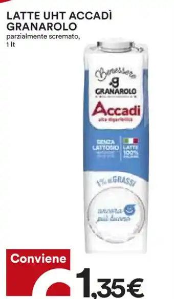 Coop Granarolo Latte UHT Accadì Parzialmente Scremato, 1 lt offerta
