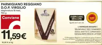 Coop Virgilio Parmigiano Reggiano D.O.P. Stagionatura 18 Mesi, 700 g offerta