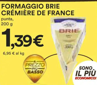Coop Formaggio Brie Crémière de France Punta 200 g offerta