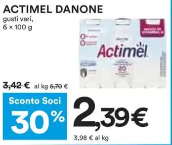 Coop Danone Actimel Gusti Vari 6 x 100 g offerta