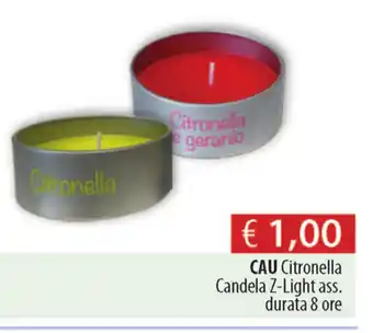 Acqua & Sapone Cau Citronella Candela Z-Light offerta