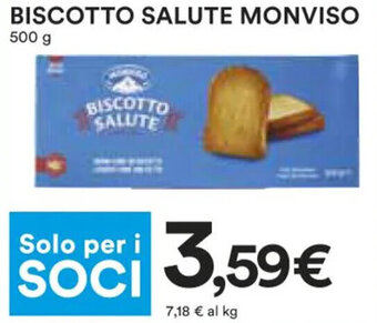 Coop Monviso Biscotto Salute 500 g offerta