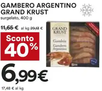 Coop Grand Krust Gambero Argentino Surgelato 400 g offerta