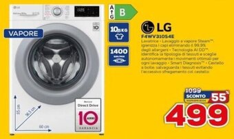 Euronics LG F4WV310S4E offerta