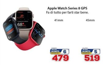 Euronics Apple Watch Series 8 GPS 41mm offerta