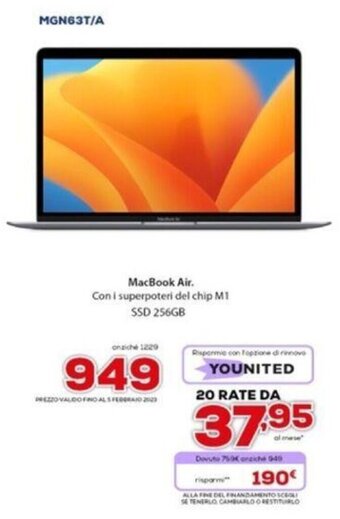 Euronics MacBook Air offerta