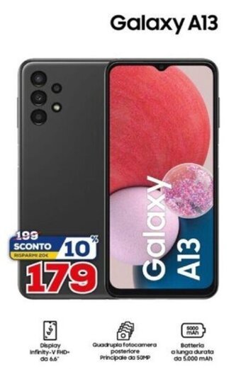 Euronics Samsung Galaxy A13 offerta