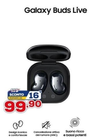 Euronics Samsung Galaxy Buds Live offerta
