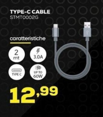 Euronics Stealth Type-C Cable offerta