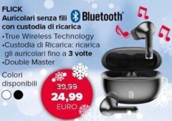 Euronics Cellularline Flick Auricolari senza fili con custodia di ricarica offerta