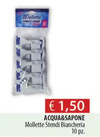 Acqua & Sapone Acqua&Sapone Mollette Stendi Biancheria 10pz. offerta