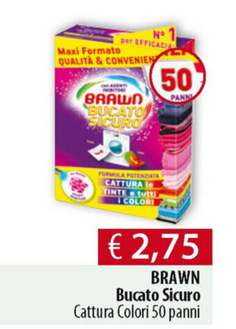 Acqua & Sapone Brawn Bucato Sicuro Cattura Colori 50 panni offerta