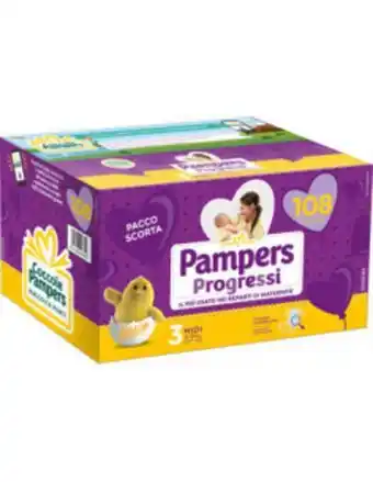 Giokids Pampers progressi pannolino midi n.3 4-9 kg quadripack 108 pezzi offerta