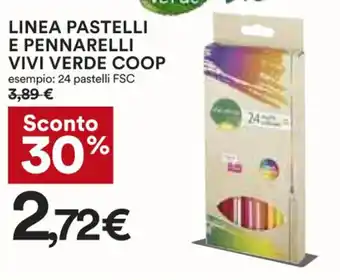Coop Linea Pastelli E Pennarelli Vivi Verde Coop 24 pastelli FSC offerta