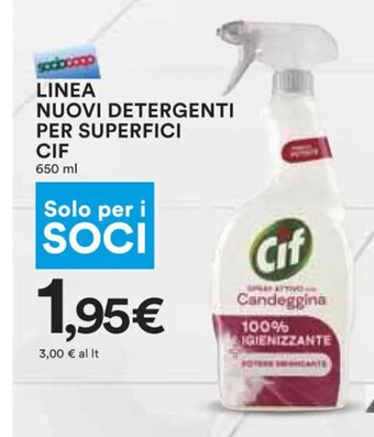 Coop Cif Linea Nuovi Detergenti Per Superfici 650 ml offerta