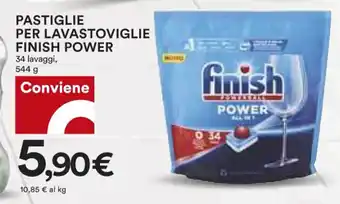 Coop Finish Power Pastiglie Per Lavastoviglie 34 lavaggi, 544 g offerta