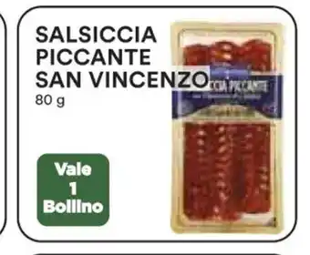 Coop San Vincenzo Salsiccia Piccante 80 g offerta