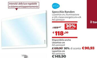 Bricocenter Sensea Specchio Randen offerta