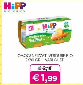 Universo Bimbo Omogeneizzati Verdure Bio 2x80 Gr. - Vari Gusti offerta
