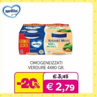 Mellin Omogeneizzati Verdure 4x80 gr.