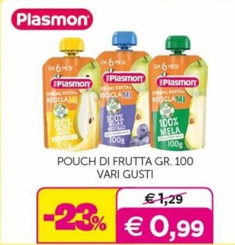 Plasmon Pouch di Frutta gr. 100 vari gusti