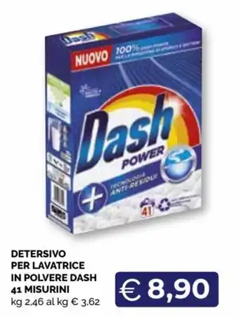 Dash Detersivo per Lavatrice in Polvere 41 Misurini kg 2,46