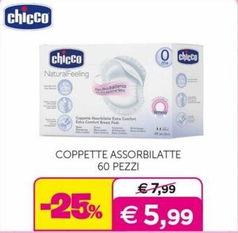Universo Bimbo chicco Coppette Assorbilatte 60 pezzi offerta