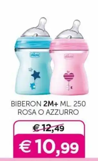 Universo Bimbo Biberon 2M+ 250 ml Rosa o Azzurro offerta