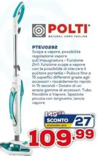 Euronics Polti PTEU0282 Scopa a vapore offerta