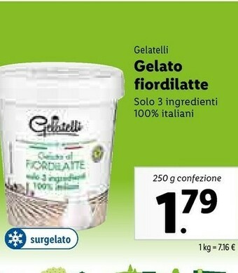 Lidl Gelatelli Gelato Fior Di Latte offerta