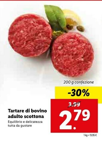 Lidl Lidl - Tartare Marinata Di Bovino Adulto Scottona 200 G(ml) offerta