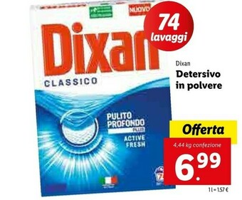 Lidl Dixan Detersivo In Polvere offerta