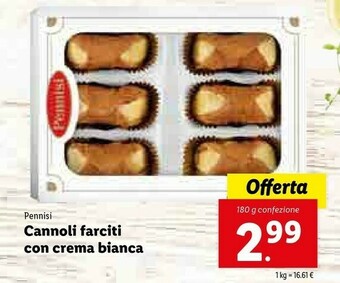 Lidl Pasticceria Cannoli Farciti Con Crema Bianca offerta