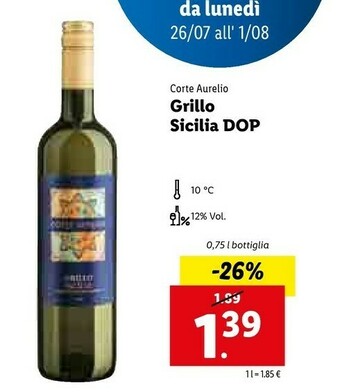 Corte aurelio Grillo Sicilia Dop