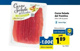 Lidl Carne Salada Del Trentino offerta