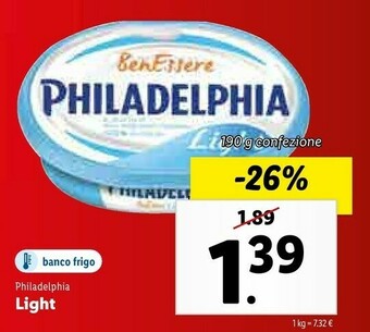 Lidl Mondelez Philadelphia Light offerta