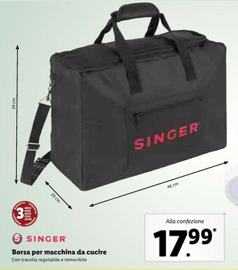 Lidl Singer Borsa Per Macchina Da Cucire offerta