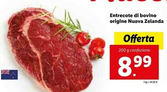Lidl Entrecote Di Bovino Origine Nuova Zelanda offerta