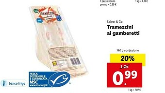 Lidl Select & Go Tramezzini Ai Gamberetti offerta
