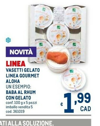 Metro Aloha Linea Vasetti Gelato Linea Gourmet offerta