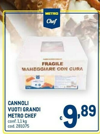 Metro Metro chef Cannoli Vuoti Grandi offerta