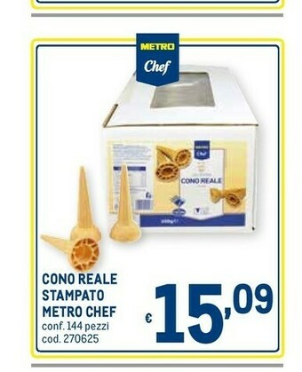 Metro Metro chef Cono Reale Stampato offerta