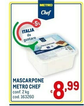 Metro Metro chef Mascarpone offerta