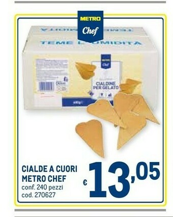 Metro Metro chef Cialde A Cuori offerta