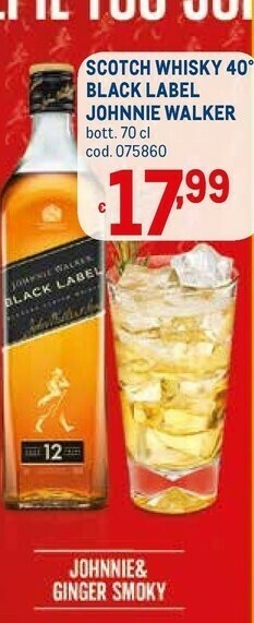 Metro Johnnie Walker Black Label Whisky 0,7 L Scotland offerta