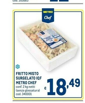 Metro Metro chef Fritto Misto Surgelato 2kg offerta